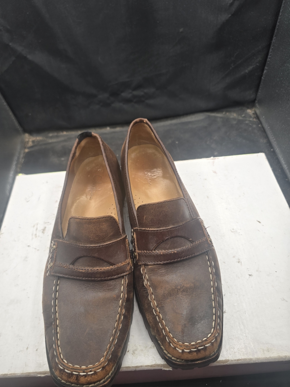 Cole Haan Brown Leather Women's Penny Loafers‎